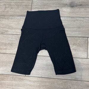 Lululemon Black animal print High-Waisted Biker Shorts